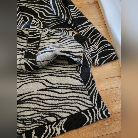 $198 NWT MAEVE Anthropologie Lambs Wool Knit Coat Cardigan S/M Oversized Thick - Picture 9 of 14